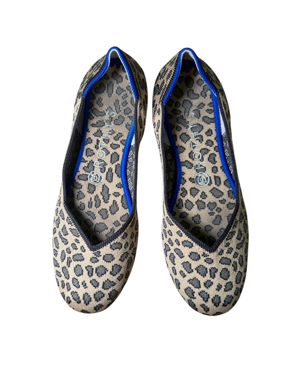 Rothy's The Flat Leopard Print Ballet Flats Round Toe Size 8